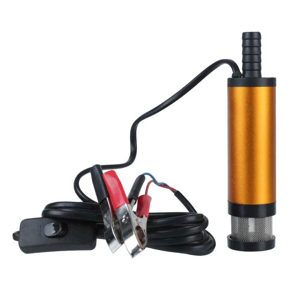 

Car Electric Oil Pump Aluminum Alloy Shell 12L/min Portable 12V For Pumping Diesel Oil Water Submersible Fuel Transfer Pump Mini золотой