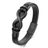 Stainless Steel Double Layer Punk Hip Hop Bracelet With Infinity Symbol Geometric Design Men