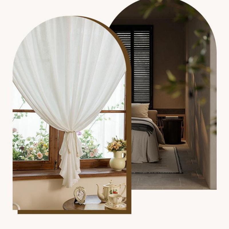 Magisches Klebeband Selbstklebend Halbtransparente Vorhänge Sichtschutz UV-Schutz Sonnenschutz Fensterbehänge Lichtfilternd Schlafzimmer Wohnzimmer Dekoration