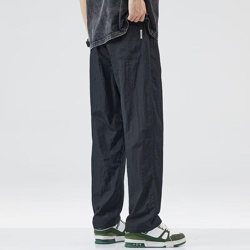 Functional Twill Paratrooper Overalls Men s Summer Thin Sports Loose Wide-leg Casual Straight Pants M