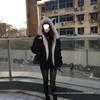 Korean Style Women's Spicy Short Winter Patchwork Fur Coat with Mountain Eagle Design