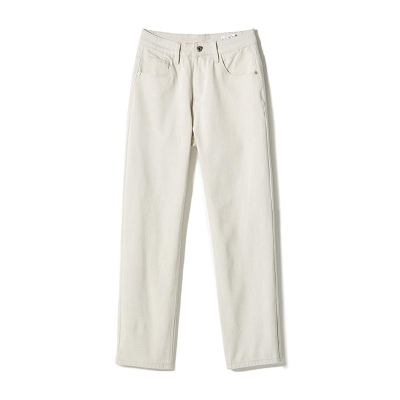 Straight Off-white Jeans Men's Loose Commuting Drape Large Size Trousers
