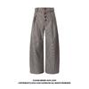 51 Hip-Hop American Retro Color-Blocking Plaid Suit Pants Unisex Trendy Brand Three-Dimensional Cut Wide-Leg Scimitar Pants