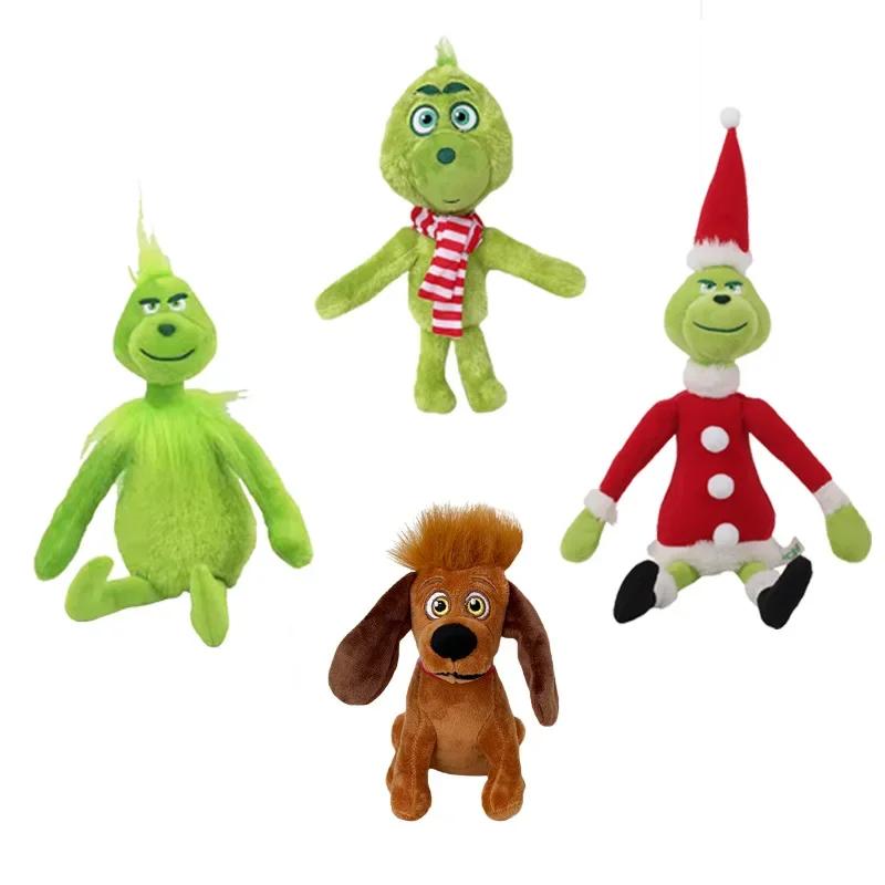 Green Shaggy Anime Figures Christmas Decoration Green Haired Monster Figurine Adorable Plush Doll Birthday Toy Gifts....