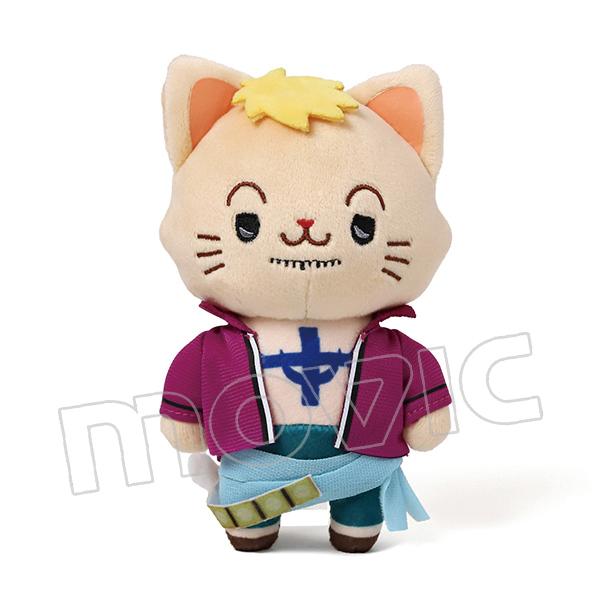 [original] Stuffed One Piece Cotton Pendant With Cat Patch Mask Plush Doll 14cm Luffy Sanji Law Ace Doflamingo Nami Bag Ring Toy