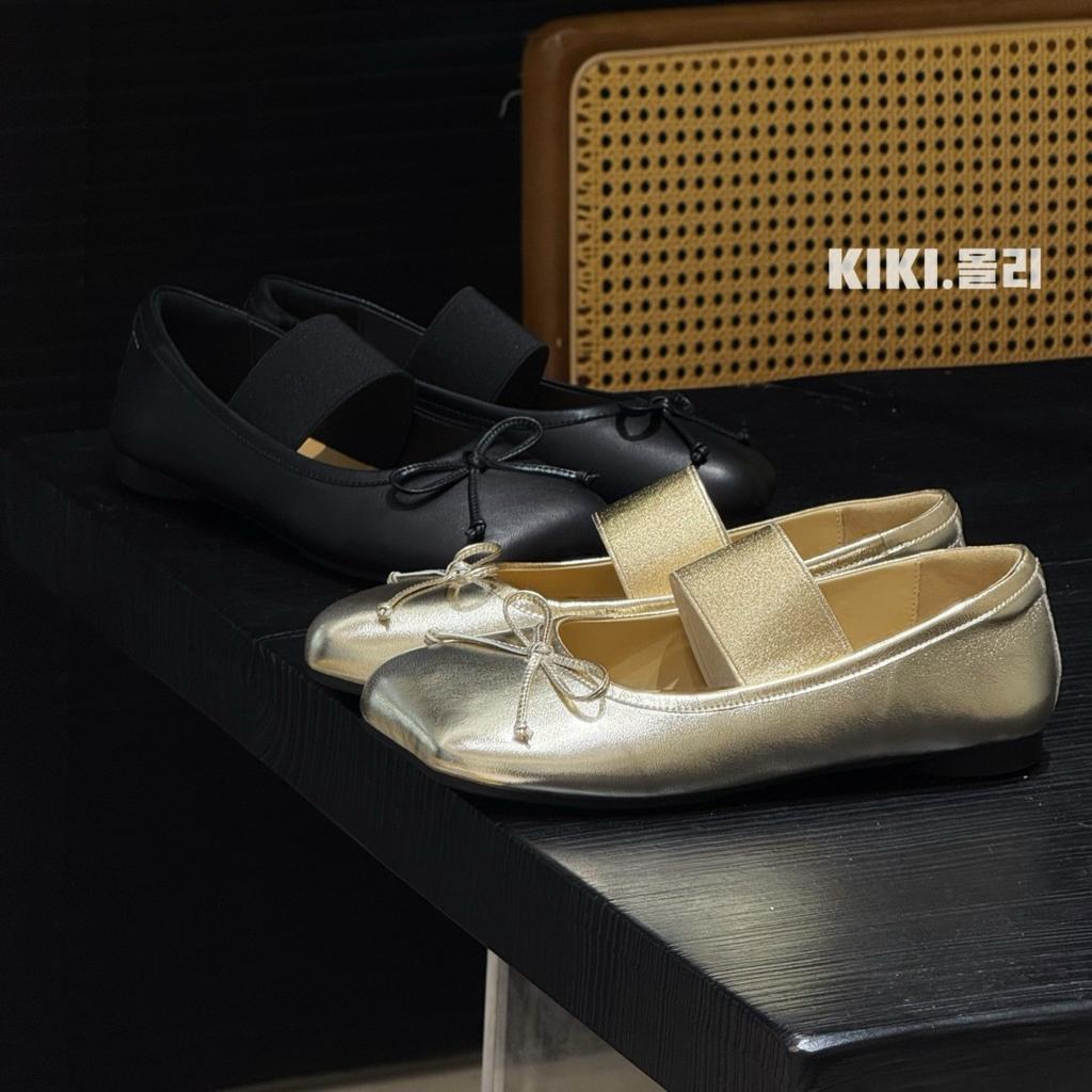 Summer silver Mary Jane shoes 2025 new retro flat-bottomed niche design ballet flat-bottomed casual shoes