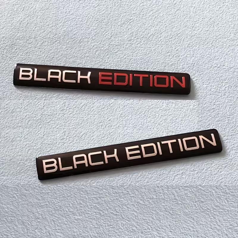 2 pezzi Black Edition 3D Emblema Carrozzeria Auto Adesivo Edizione Limitata Emblema Baule Decalcomania Accessori per Auto Moto Bici