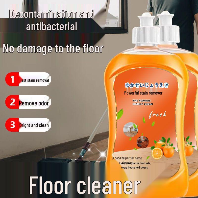 Tile & Wood Floor Cleaner - Strong Stain Removal, Fresh Scent, No-Rinse, Commercial-Grade Sterilizing Liquid