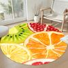 Fruit Round Office Rug Perfect for Balcony Study room Foyer Game Room Antislip Round Carpet Anime Office Decor Perfect Gift for Friends Family
