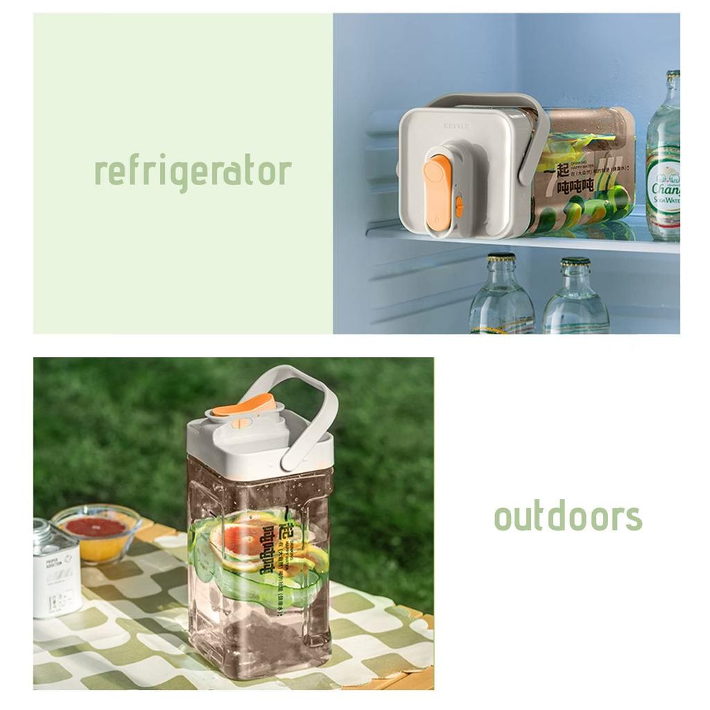 Refrigerator Cold Kettle With Faucet Cold Bubble Pot Cold Kettle Household Large-capacity Juice Drink Bucket