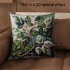 2D Enchanting Leafy Patterned Decorative Pillow Covers Pattern Cushion Cover Suitable For Sofa Bedroom Car Pillow Cover