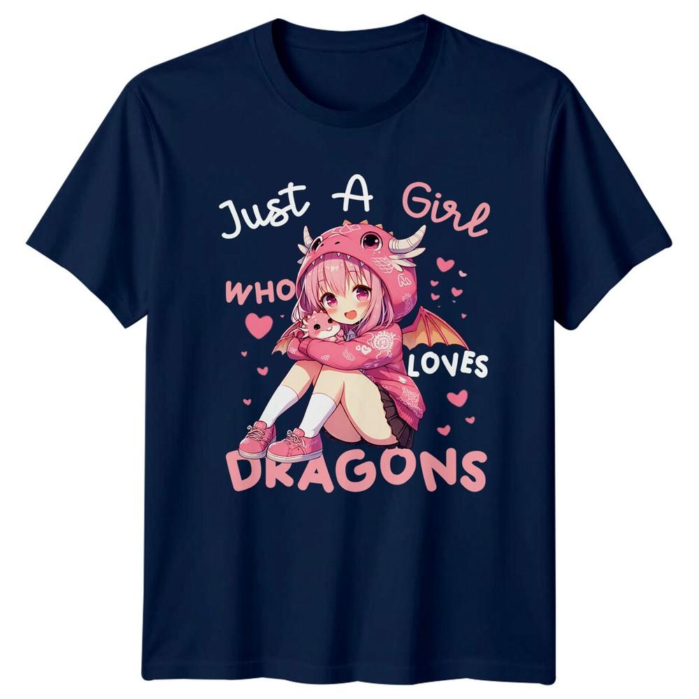 Just A Girl Who Loves Dragons Anime Style TShirt