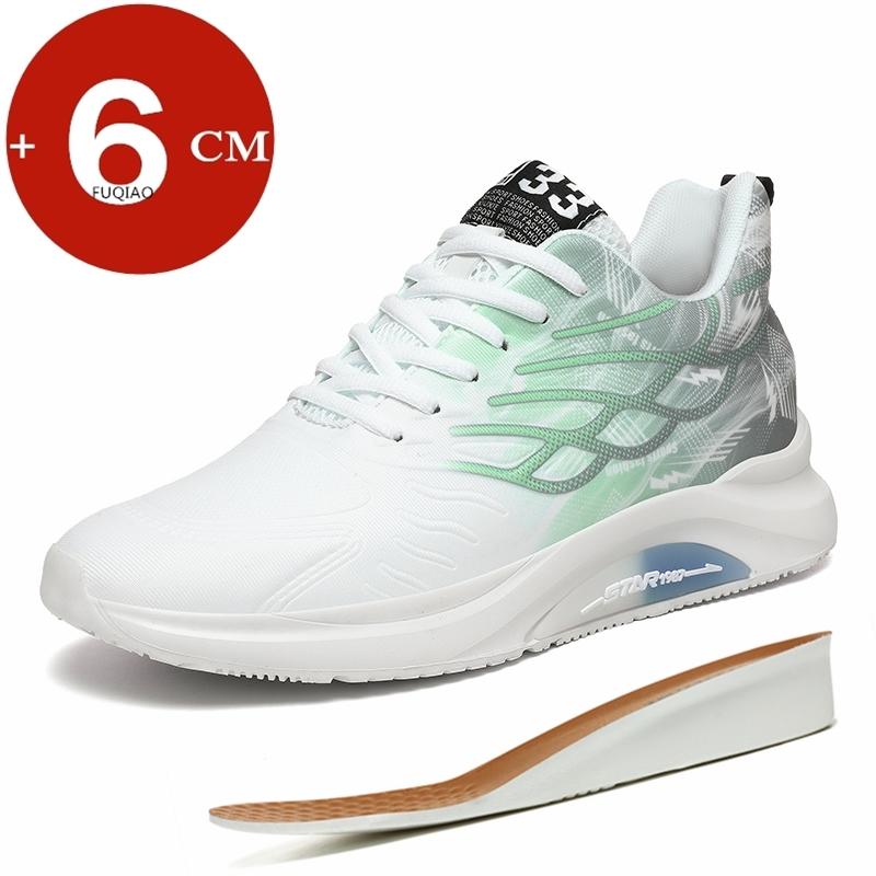 Fashion 6CM Height Increasing Sneakers for Men Light Comfy Elevator Jogging Sports Mesh Breathable Leisure Walking Shoes Soft Cushioning