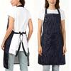 Adjustable Bib Apron Waterdrop Resistant with 2 Pockets Cooking Kitchen Aprons for Women Men Chef