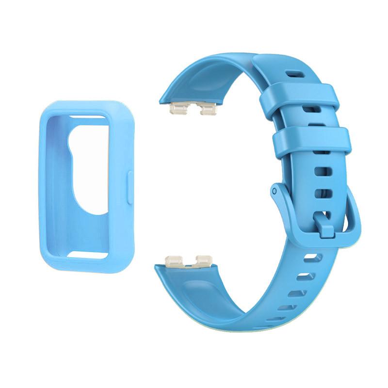 Silicone Strap For Huawei Band 8 9 10 Beacelet With Soft Case Replacement Watchband Accessories