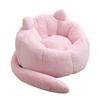 Cat-Shaped Sofa with Long Tail Adult Beanbag without Installation Suitable for Living Room, Bedroom etc. Relax and Enjoy Life, Pink