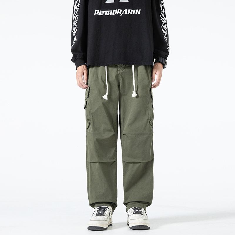 New Overalls, Loose Men's Pants, Wide-leg Pants, Men's Tall Straight Pants, Men's Trendy Casual Pants, Men's Clothing