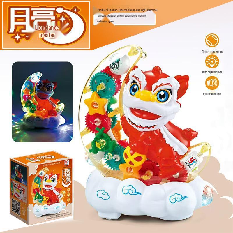 

LED Musical Moon Lion Dance Car – Children s Universal Drive Toy