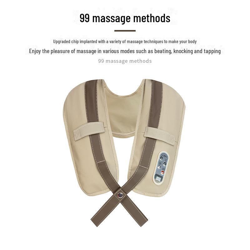 Full Body Heating Massage Shawl: Simulates Human Touch for Neck, Back, Waist, & Shoulders