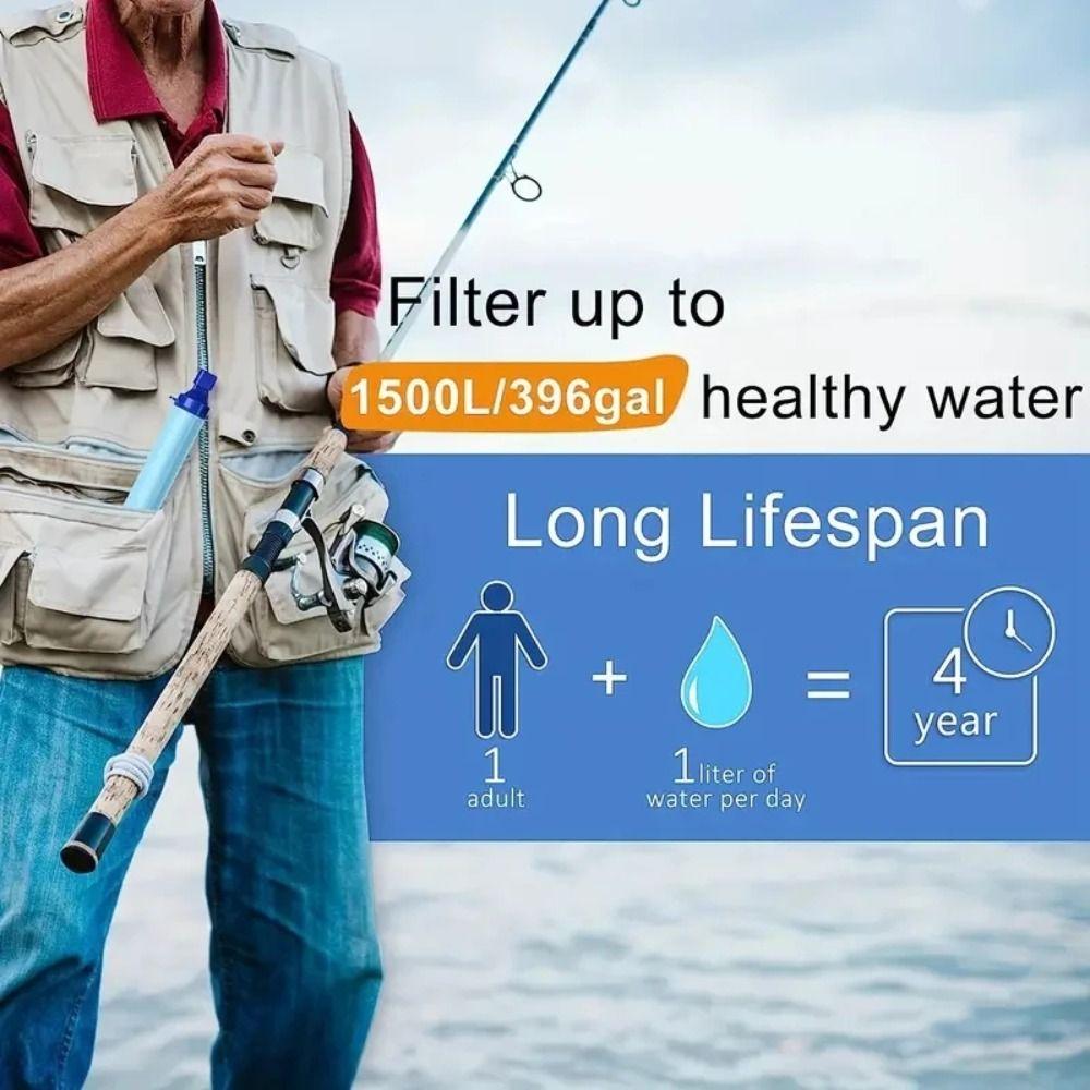 Straw Purification Water Filter Mini Drinking Water Filtering Straw  Outdoor