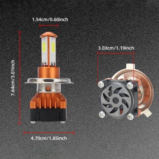 Motorcycle LED Headlights H4 with Advanced Design for Optimal Light Focus