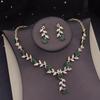 Luxury Tiaras Bridal Jewelry Sets for Women Flower Choker Necklace Sets Bride Crown Prom Wedding Jewelry Set Costume Accessory