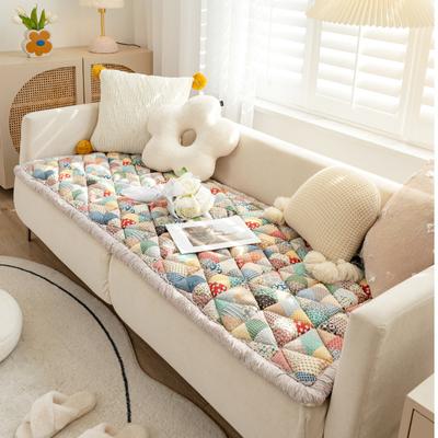 New Thickened Cotton Sofa Mat Home Living Room Decoration Multiple Anti Slip Bay Window Mats Modern Minimalist Soft High-quality Striped Seat Cushions