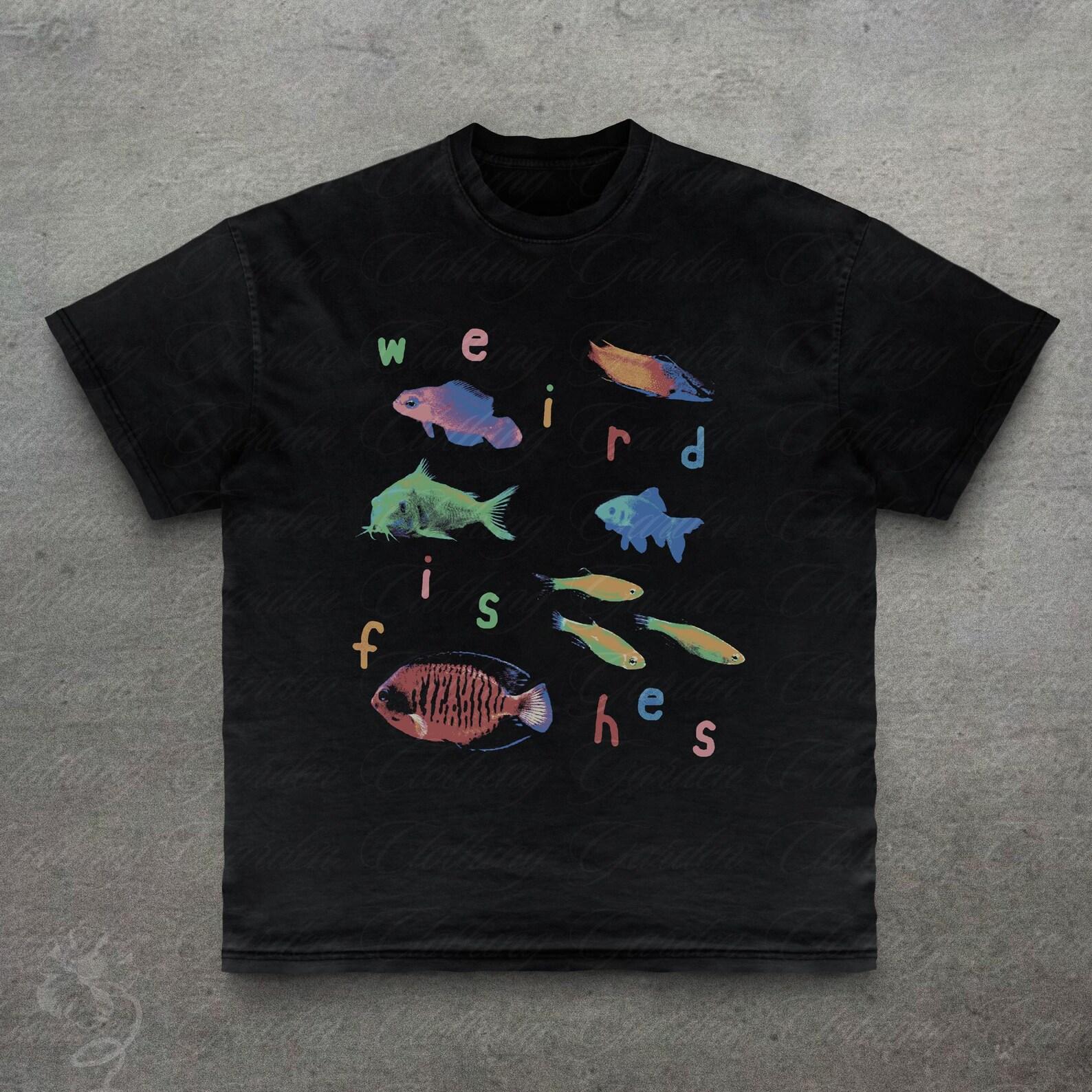 Weird Fishes Graphic Tee, Radio Head Style Graphic Tee, Funny Fish T-Shirt for Men Women, Retro Colorful Fish Shirt, Gifts For Him, Unisex S
