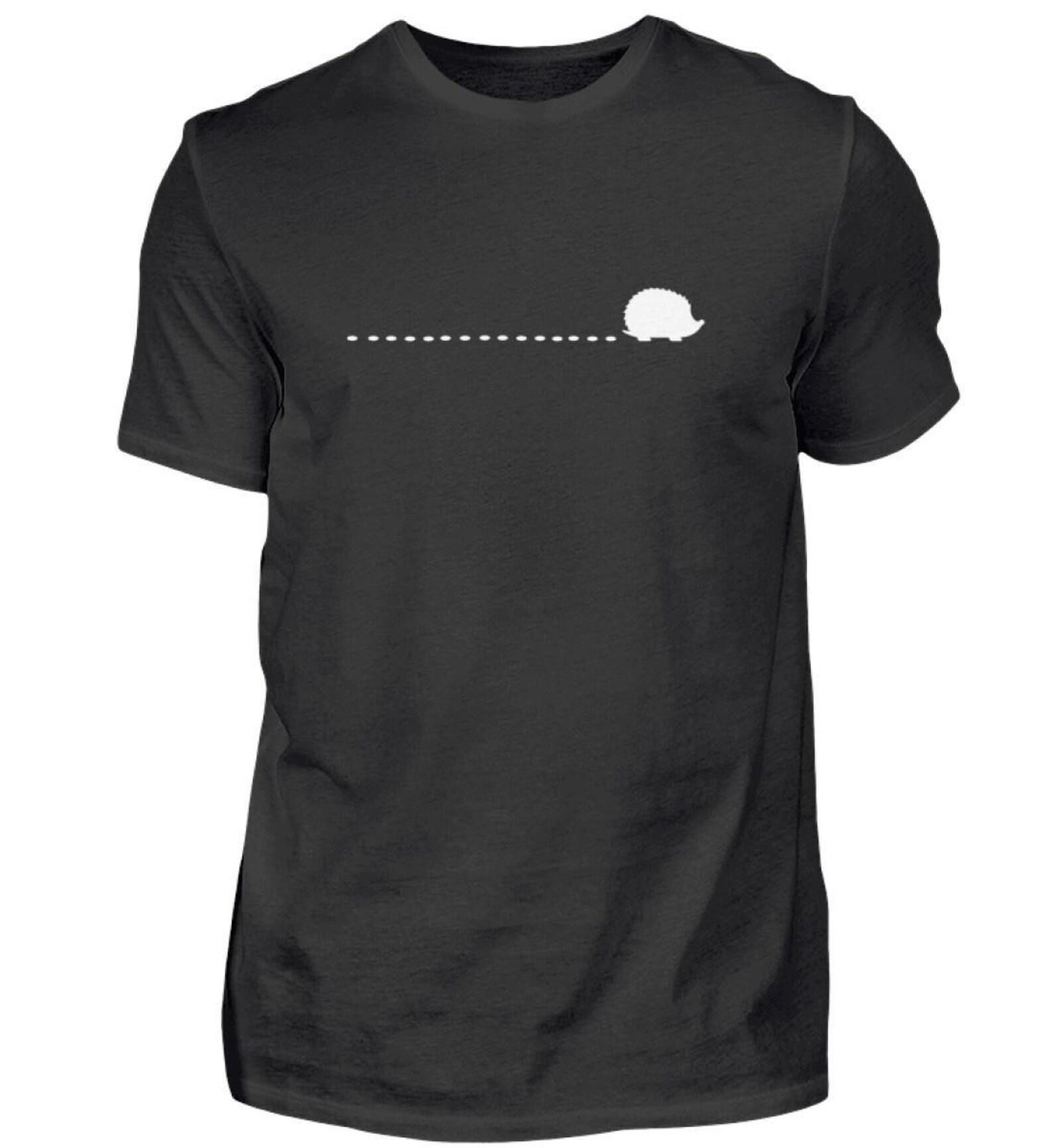 Hedgehog, animals, forest, autumn, funny, nature motif - men s shirt XL