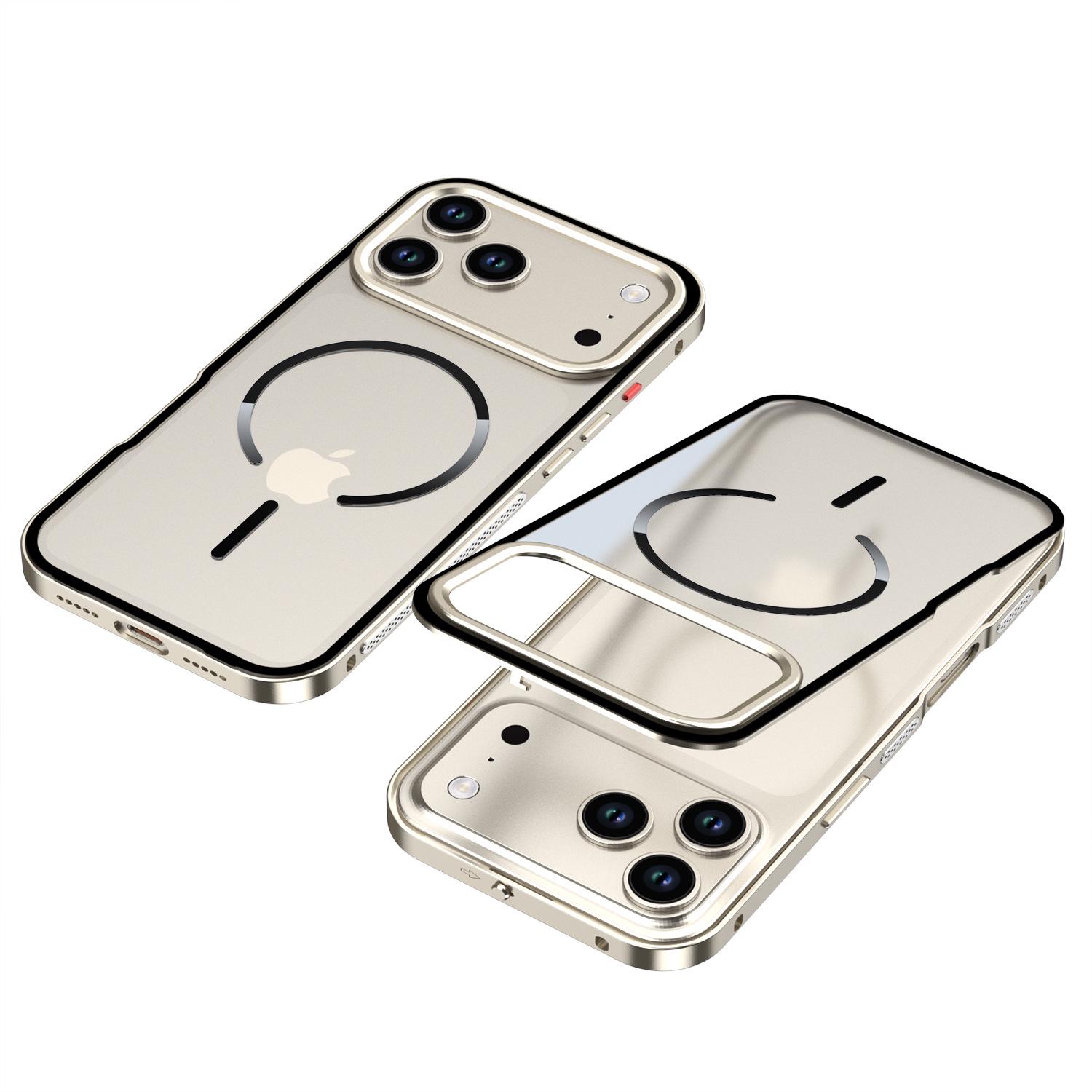 iPhone 17 Pro Magnetic Buckle Metal Frame Case with Heat Dissipation iPhone 17 Pro