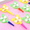 12/24Pcs Windmill Whistle Toy Toddlers Boys Girls Portable Plastic Noise Maker Kids Colorful Whistle Musical Toy Party Favors
