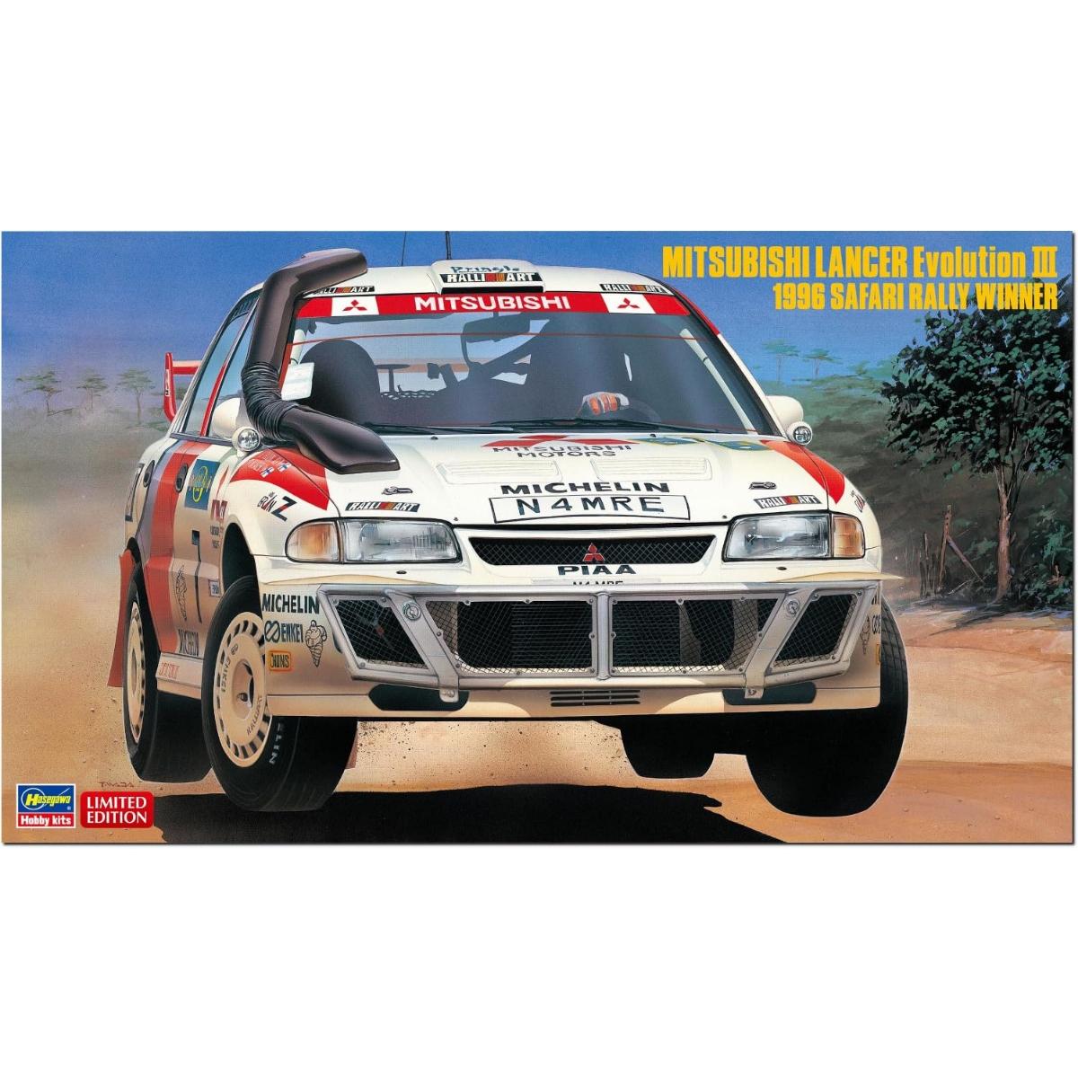 

Hasegawa Mitsubishi Lancer Evolution III 1996 Safari Rally Winner Plastic Model Kit 20742 1/24 (Car)