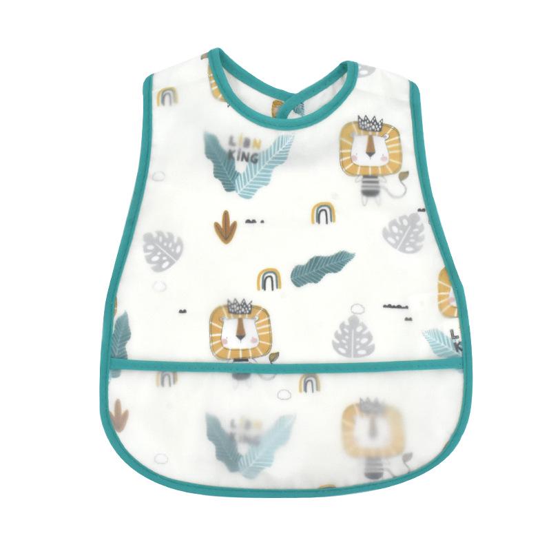 Waterproof Cartoon Baby Bib - Adjustable EVA Cotton Feeding Bib for Boys & Girls
