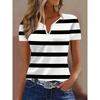 Women's V-neck T-shirt Home Clothing Stripe Pattern Women's T-shirt