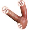 Double-Headed Silicone Dragon Dildo - Realistic Design for Female Pleasure