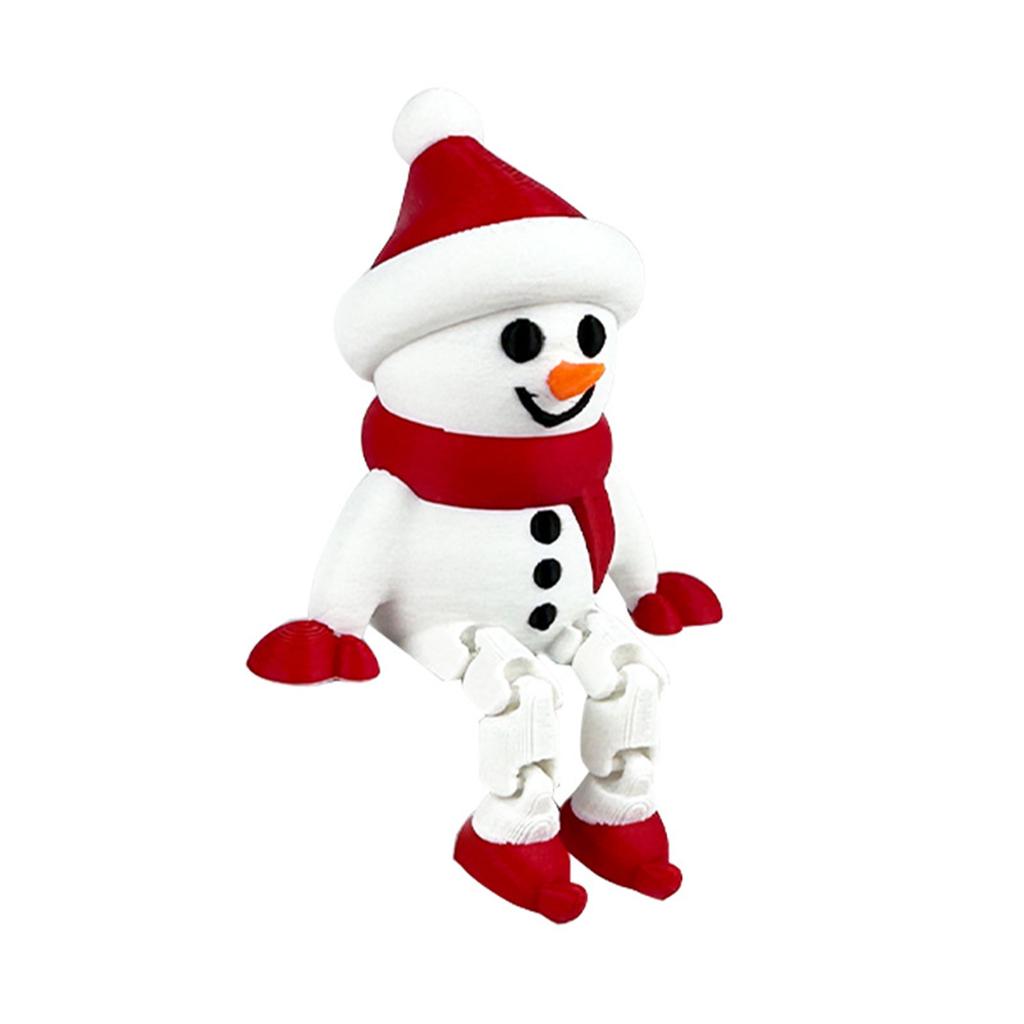 3D Printed Creative Christmas Toy Snowman Ornaments, Bag Pendant Ornaments Holiday Gifts