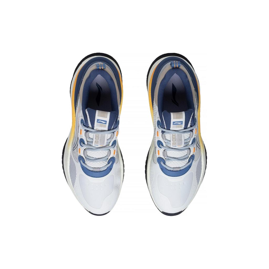 New LiNing Exceed 5 Cushioned Anti Slip And Wear Resistant Lightweight Low Top Casual Shoes Men's Mist White AGLS173-1