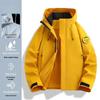 Camel Unisex 3-in-1 Mountaineering Jacket: Graphene-Lined, Windproof, Waterproof, and Warm, New Style, Two-Piece Set.