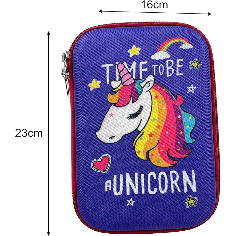 Ofixo A-Unicorn Eva Pencil Case For Kids - Pencil Pouch, New Kids Designer Pencil Pouch For Kids - Pencil Pouch For Kids синий