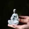 Desk Ornaments Micro-Landscape Meditation Monks Figurine Resin Funny Zen-Themed Decoration Home Desk Landscape Ornament Gifts
