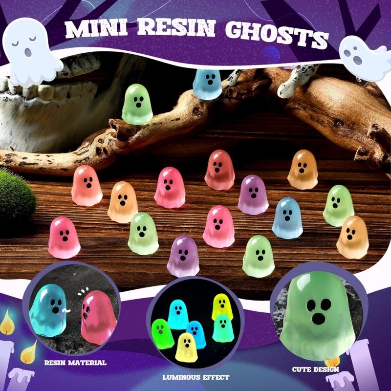 High-Quality 50/100Pcs High-Quality Halloween High-Quality Luminous High-Quality Ghost High-Quality Miniatures High-Quality Cute High-Quality Ghost
