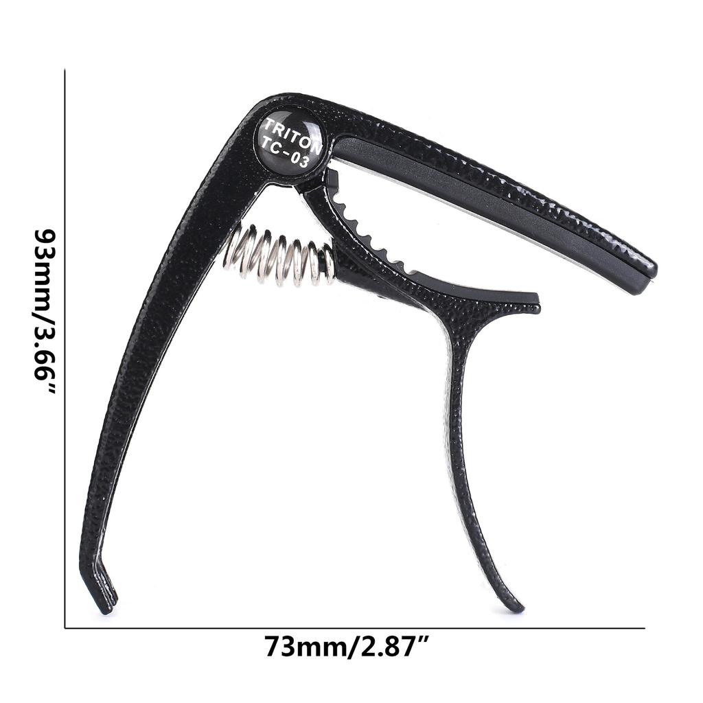 Zinc Alloy Electric Guitar Capo + 5 Picks + Pick Holder—Universal for Acoustic Guitars, Basses, and Ukuleles