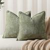 Soft Solid Color Chenille Pillow Hotel and Homestay Cushions Home Sofa Bed Decoration Pillow Thicken Wear-resistant Removable and Washable Pillowcase