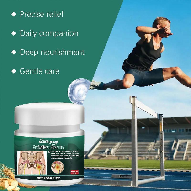 1-5x Sciatica Pain Relief Massage Cream Fast-Acting Natural Ointment for Back, Leg & Hip Pain, Effective Sciatic Nerve Treatment