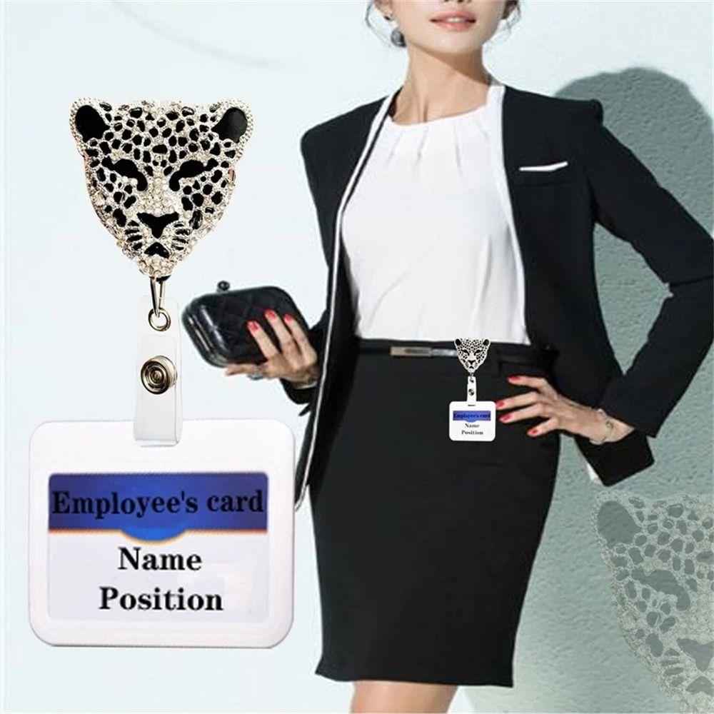 Card Bee 360° Rotatable Name Badge Reel ID Card Clips Badge Holder Clip Retractable Badge Reel