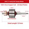 Pure Copper Wire DC Submersible Pump Rotor Motor 12V 24V 48V 60V 72V For 1 Inch Deep Well Water Booster Pump Parts