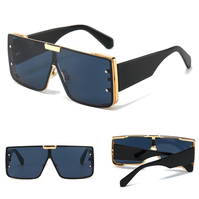 Square Punk Sunglasses Women Men One Piece Large Frame Punk Glasses Fashion Ladies Driving Eyewear