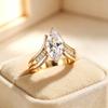 925 Sterling Silver New Fashion Inlaid Zirconia Exquisite Ring for Women Sparkling Wedding Party High Quality Fine Jewelry