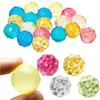 5pcs Fun Diamond Bounce Ball Rainbow Color Children's Elastic Rubber Ball Floating in Water Gemstone Twister Toy Gift
