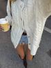 Autumn Chunky Knit Cable Long Cardigan for Women - Single-Breasted Design